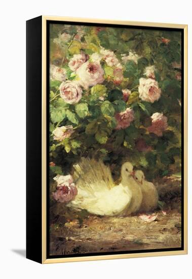 Two Doves-Alphonse Muraton-Framed Premier Image Canvas