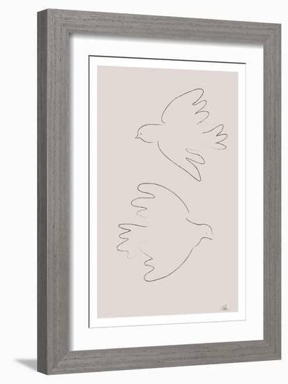 Two Doves-1x Studio II-Framed Giclee Print