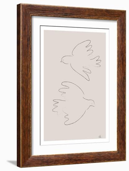 Two Doves-1x Studio II-Framed Giclee Print