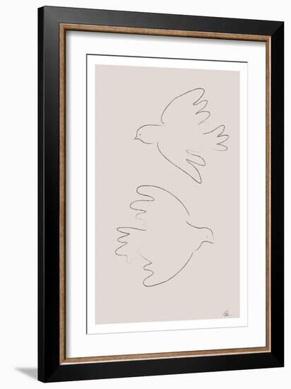 Two Doves-1x Studio II-Framed Giclee Print