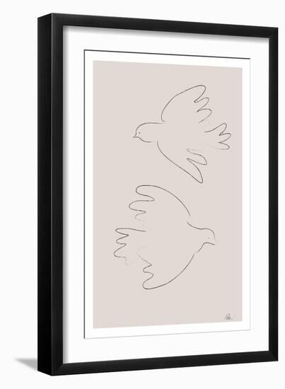Two Doves-1x Studio II-Framed Giclee Print