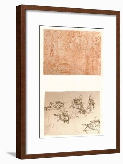 Two drawings, c1472-c1519 (1883)-Leonardo Da Vinci-Framed Giclee Print