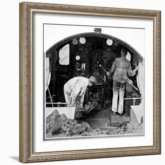 Two Drivers in the Cab of the Saint Bartholomew-null-Framed Photographic Print