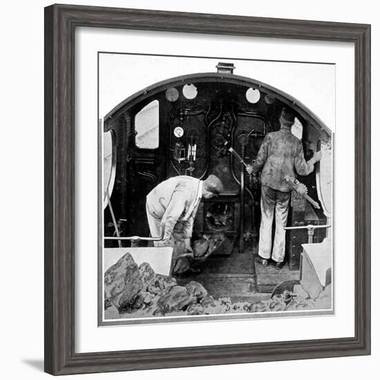 Two Drivers in the Cab of the Saint Bartholomew-null-Framed Photographic Print