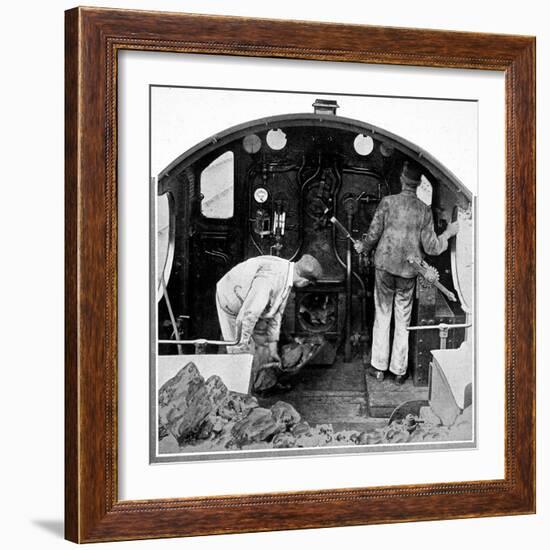 Two Drivers in the Cab of the Saint Bartholomew-null-Framed Photographic Print