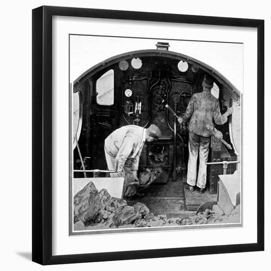 Two Drivers in the Cab of the Saint Bartholomew-null-Framed Photographic Print