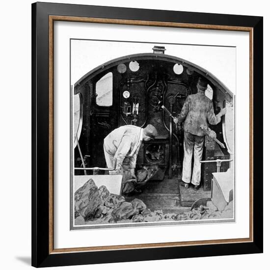 Two Drivers in the Cab of the Saint Bartholomew-null-Framed Photographic Print