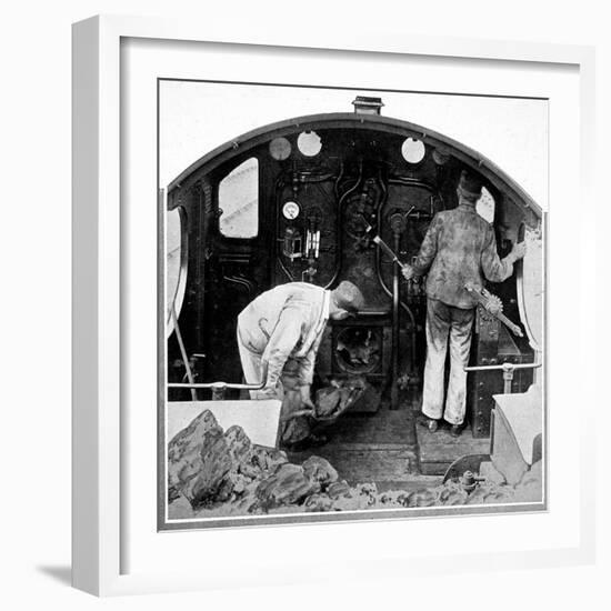 Two Drivers in the Cab of the Saint Bartholomew-null-Framed Photographic Print
