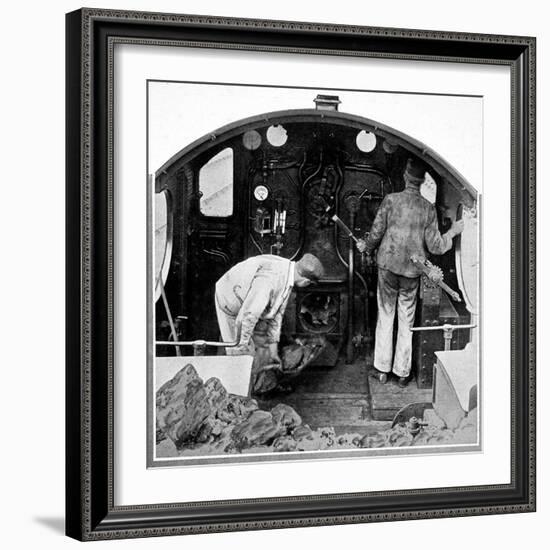 Two Drivers in the Cab of the Saint Bartholomew-null-Framed Photographic Print