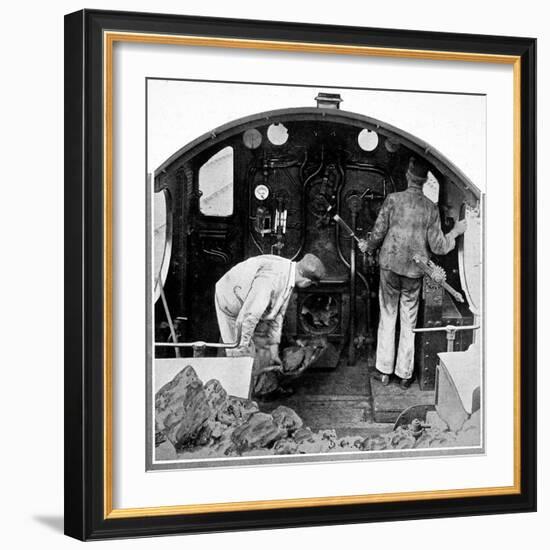 Two Drivers in the Cab of the Saint Bartholomew-null-Framed Photographic Print