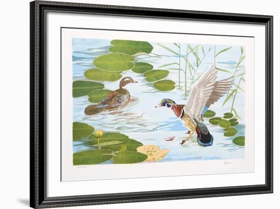 Two Ducks-Brown-Framed Collectable Print