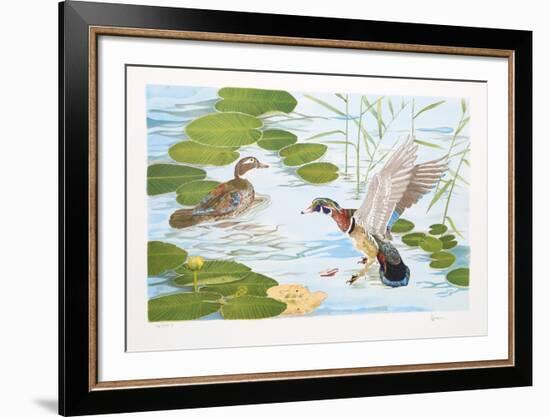 Two Ducks-Brown-Framed Collectable Print