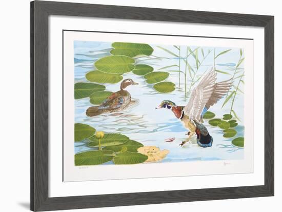 Two Ducks-Brown-Framed Collectable Print