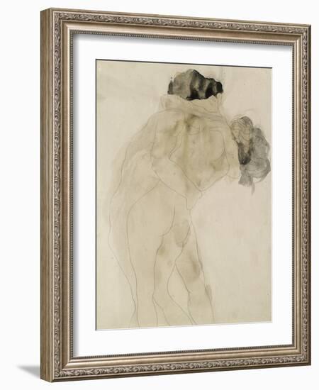 Two Embracing Figures-Auguste Rodin-Framed Giclee Print