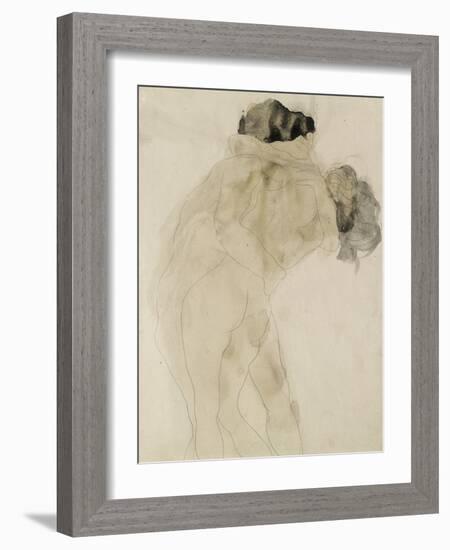 Two Embracing Figures-Auguste Rodin-Framed Giclee Print