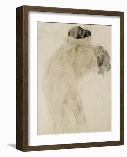 Two Embracing Figures-Auguste Rodin-Framed Giclee Print