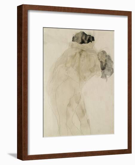 Two Embracing Figures-Auguste Rodin-Framed Giclee Print