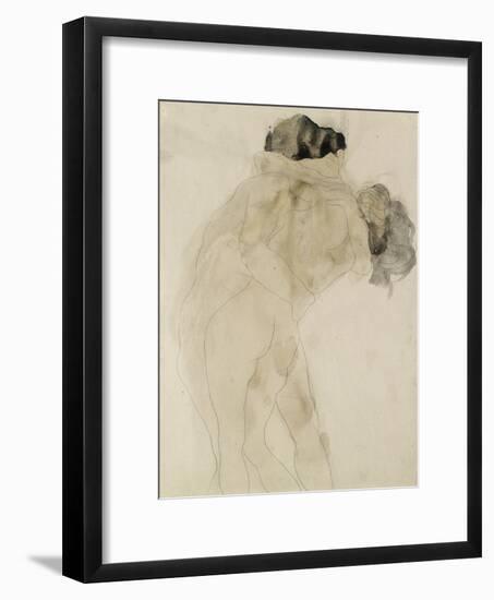 Two Embracing Figures-Auguste Rodin-Framed Giclee Print