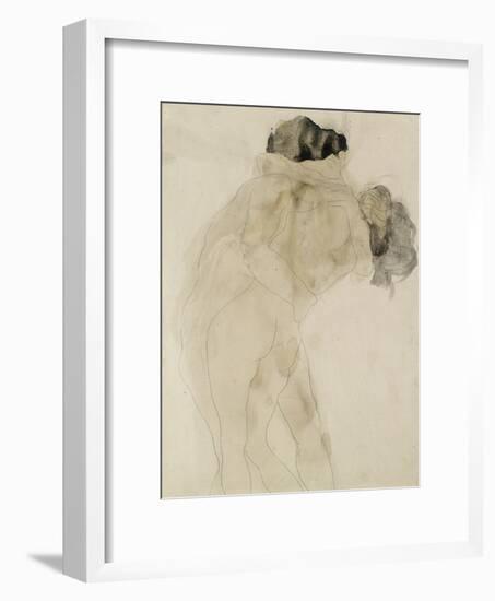 Two Embracing Figures-Auguste Rodin-Framed Giclee Print