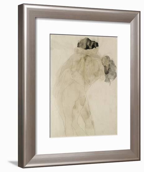 Two Embracing Figures-Auguste Rodin-Framed Giclee Print