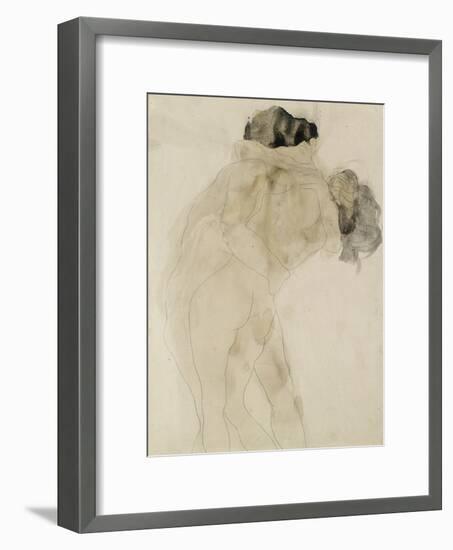 Two Embracing Figures-Auguste Rodin-Framed Giclee Print