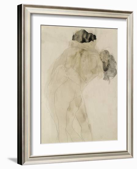 Two Embracing Figures-Auguste Rodin-Framed Giclee Print