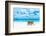 Two Empty Sunbed on the Beach, Beautiful Seascape, Relaxation on Maldives Island, Luxury Summer Vac-Anna Omelchenko-Framed Photographic Print