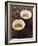 Two Espressos Standing on Coffee Beans-null-Framed Photographic Print