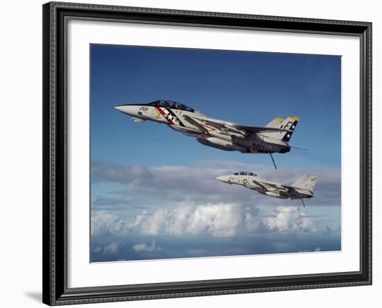 Two F-14A Tomcats During Operations in the Indian Ocean-Stocktrek Images-Framed Photographic Print