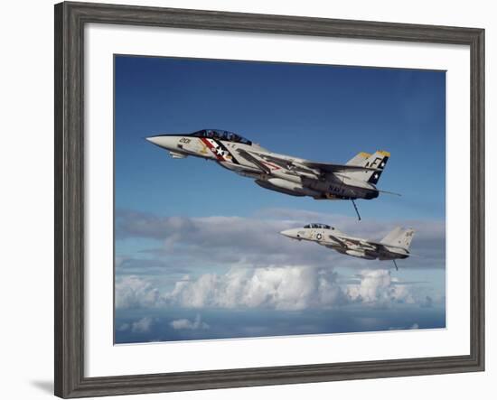 Two F-14A Tomcats During Operations in the Indian Ocean-Stocktrek Images-Framed Photographic Print