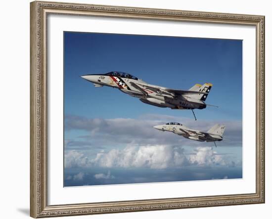 Two F-14A Tomcats During Operations in the Indian Ocean-Stocktrek Images-Framed Photographic Print