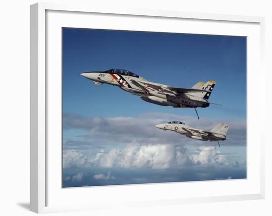 Two F-14A Tomcats During Operations in the Indian Ocean-Stocktrek Images-Framed Photographic Print