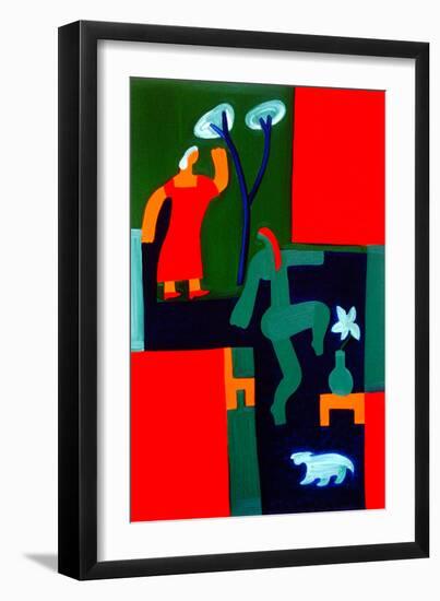 Two faces of the same coin, 1997; (oil on linen)-Cristina Rodriguez-Framed Giclee Print