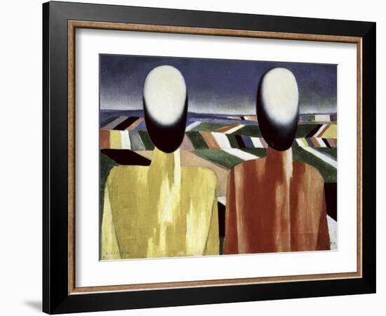 Two Farmers-Kasimir Malevich-Framed Giclee Print