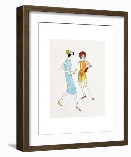 Two Female Fashion Figures, c. 1960-Andy Warhol-Framed Giclee Print