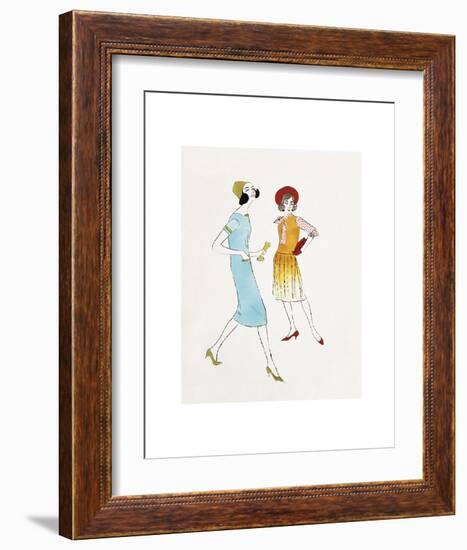 Two Female Fashion Figures, c. 1960-Andy Warhol-Framed Giclee Print