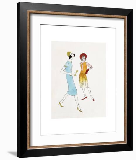 Two Female Fashion Figures, c. 1960-Andy Warhol-Framed Giclee Print