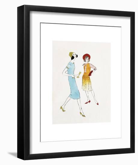 Two Female Fashion Figures, c. 1960-Andy Warhol-Framed Giclee Print