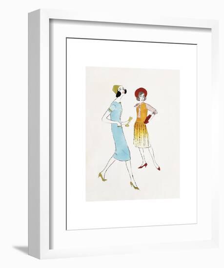 Two Female Fashion Figures, c. 1960-Andy Warhol-Framed Giclee Print