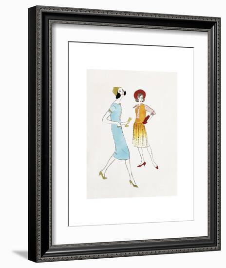 Two Female Fashion Figures, c. 1960-Andy Warhol-Framed Giclee Print