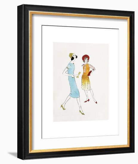 Two Female Fashion Figures, c. 1960-Andy Warhol-Framed Giclee Print