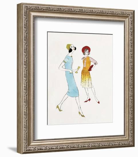 Two Female Fashion Figures, c. 1960-Andy Warhol-Framed Art Print