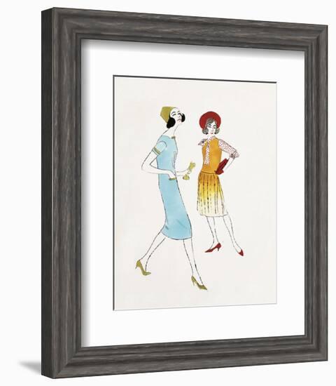 Two Female Fashion Figures, c. 1960-Andy Warhol-Framed Art Print