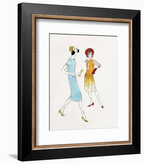 Two Female Fashion Figures, c. 1960-Andy Warhol-Framed Art Print