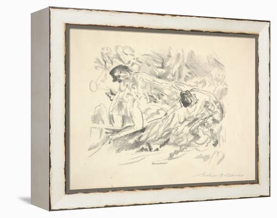 Two Female Figures in a Landscape (Pencil on Paper)-Arthur Bowen Davies-Framed Premier Image Canvas