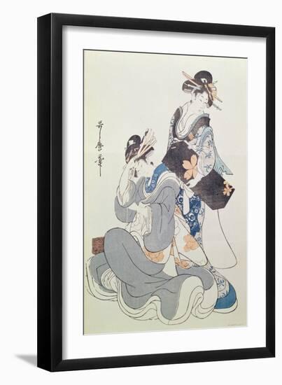 Two Female Figures-Kitagawa Utamaro-Framed Giclee Print