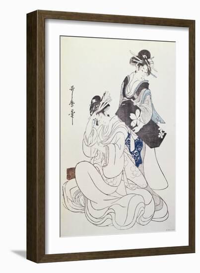 Two Female Figures-Kitagawa Utamaro-Framed Giclee Print