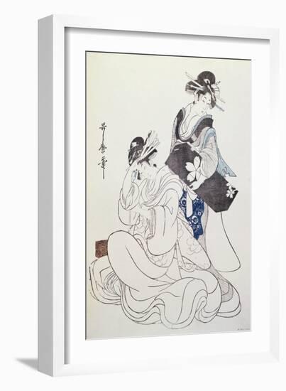 Two Female Figures-Kitagawa Utamaro-Framed Giclee Print