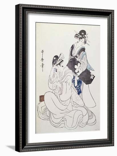 Two Female Figures-Kitagawa Utamaro-Framed Giclee Print