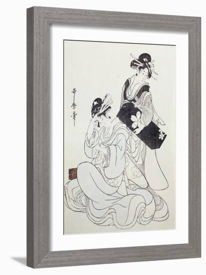 Two Female Figures-Kitagawa Utamaro-Framed Giclee Print